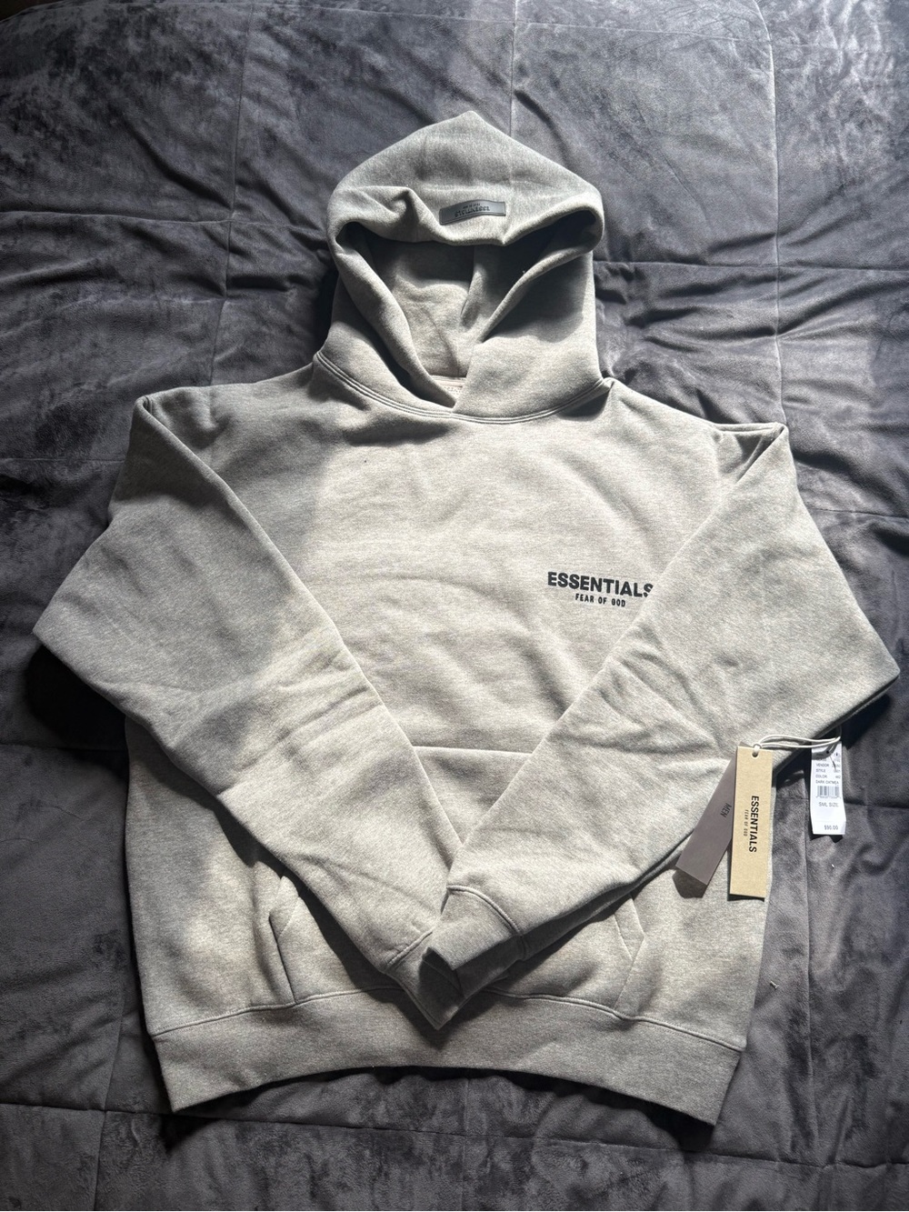 Men’s Hoodie Sweatshirt - Light Gray - Picture 6 of 7